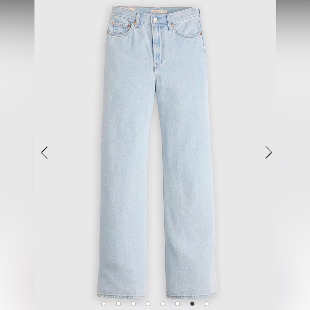 Levi’s Light Wash Wide Leg Women’s Jeans Linen blend NWT - Picture 3 of 7